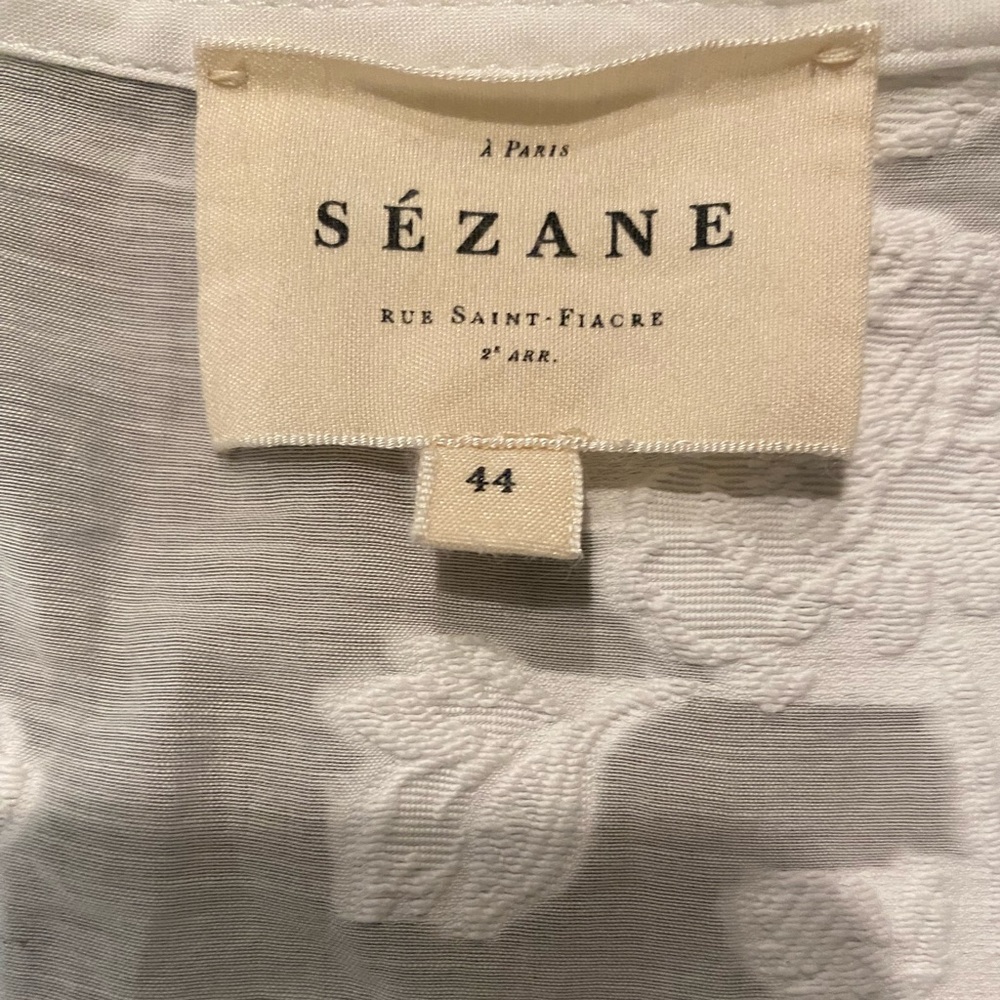 Sezane Jordanna White Floral Lace Blouse - Picture 5 of 7
